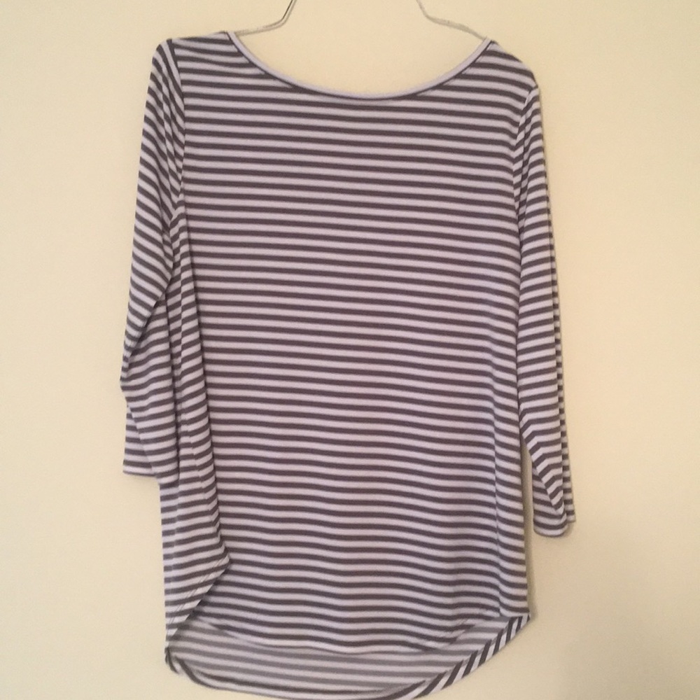 Gray and white striped